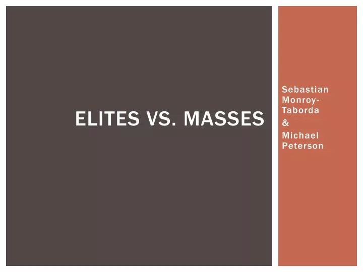 elites vs masses