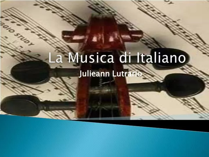la musica di italiano