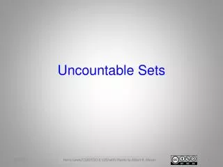 Uncountable Sets