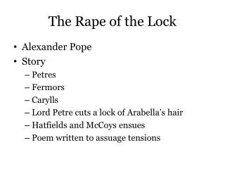 The Rape of the Lock