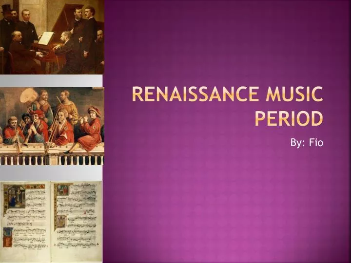renaissance music period