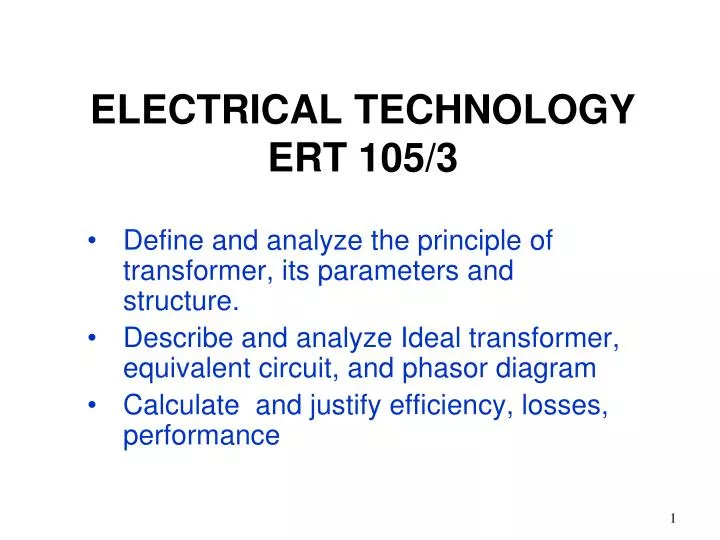 electrical technology ert 105 3