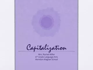 capitalization