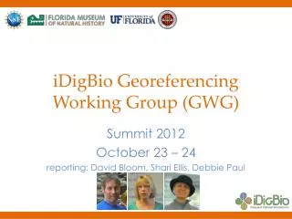iDigBio Georeferencing Working Group (GWG)