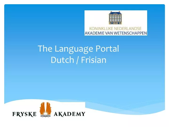 the language portal dutch frisian