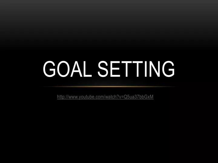 goal setting