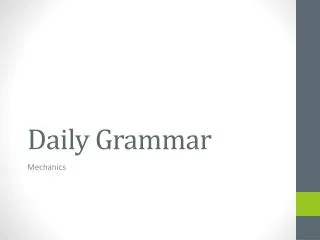 Daily Grammar