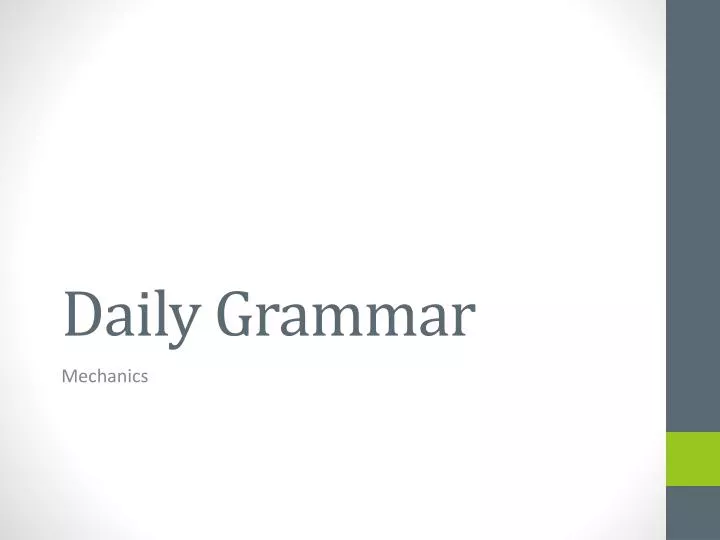 daily grammar