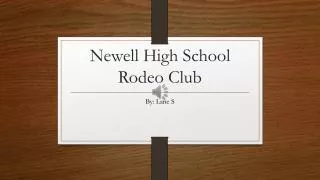 Newell High School Rodeo Club
