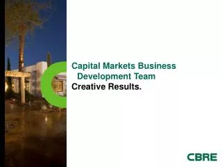 Capital Markets Business Development Team Creative Results.