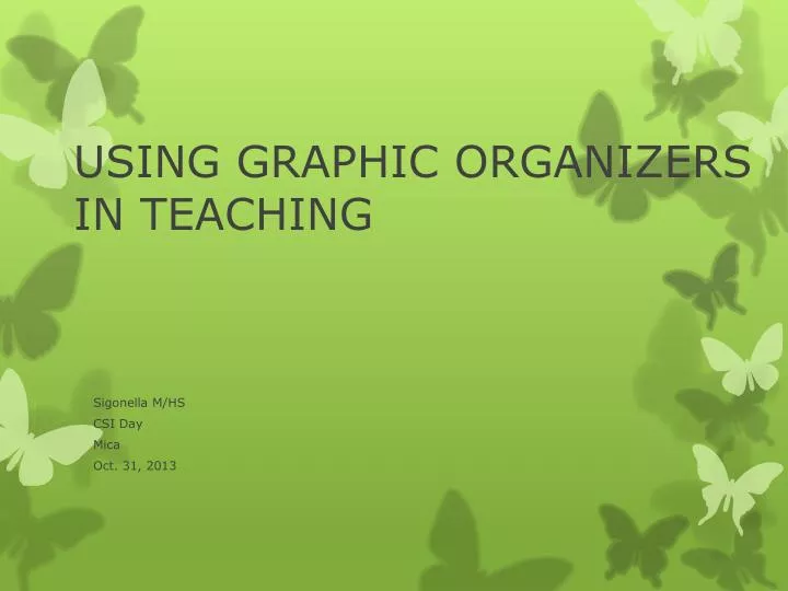 using graphic organizers in teaching