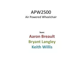 APW2500 Air Powered Wheelchair