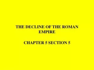 the decline of the roman empire