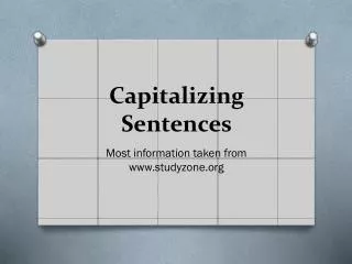 capitalizing sentences