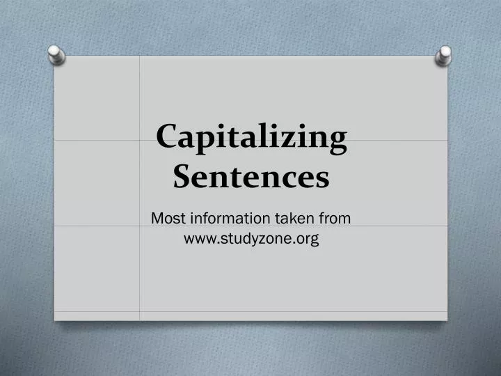 capitalizing sentences