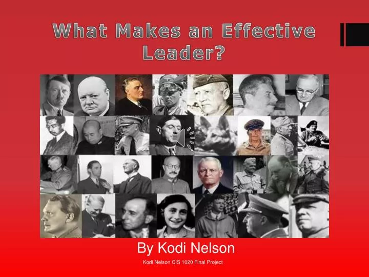 what makes an effective leader