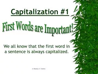 Capitalization #1