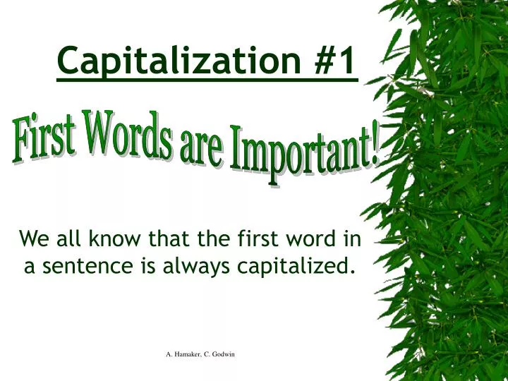 capitalization 1