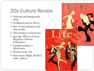 20s Culture Review