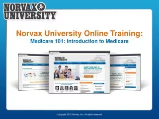 Norvax University Online Training: Medicare 101: Introduction to Medicare