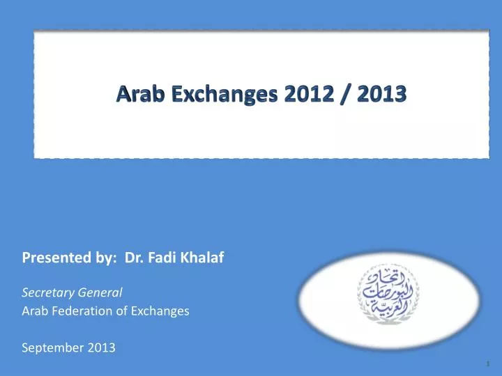 arab exchanges 2012 2013