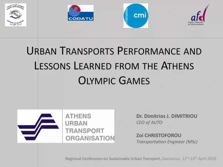 urban transports performance and lessons learned from the athens olympic games