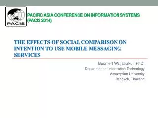 Pacific Asia Conference on Information Systems ( PACIS 2014)
