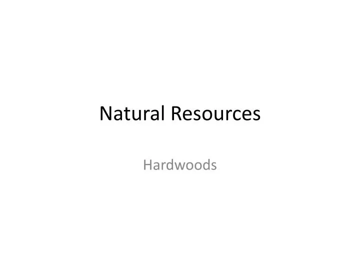 natural resources