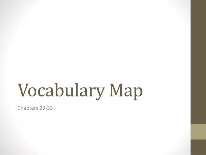 vocabulary map