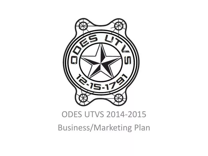 odes utvs 2014 2015 business marketing plan