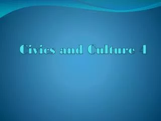 Civics and Culture 4
