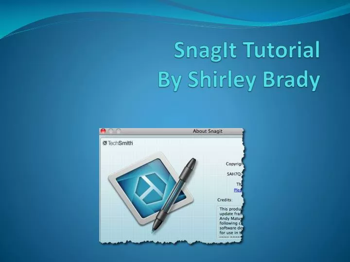 snagit tutorial by shirley brady