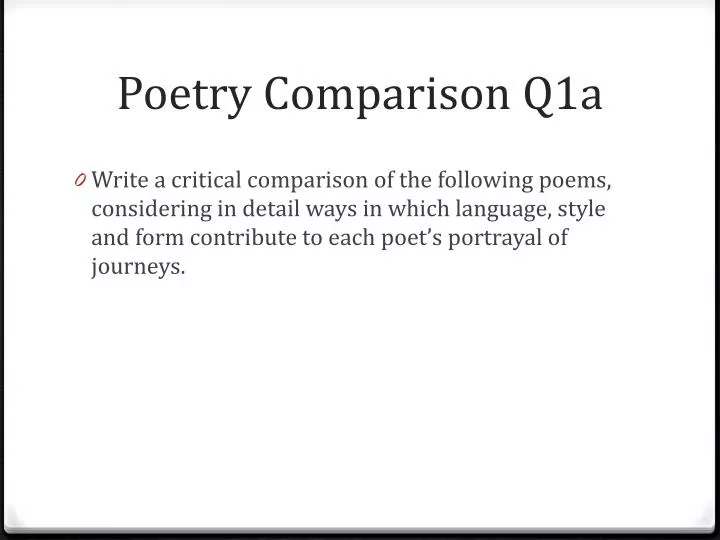 poetry comparison q1a