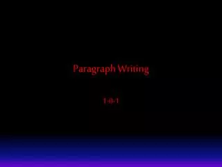 Paragraph Writing