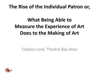 Clayton Lord, Theatre Bay Area