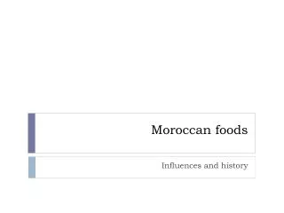 Moroccan foods