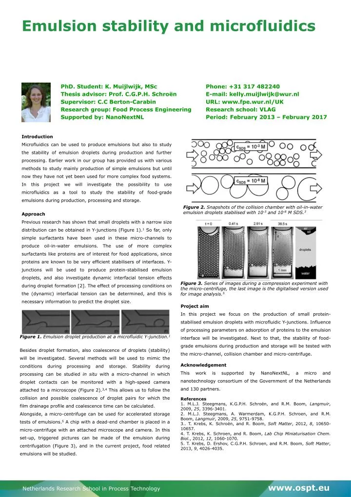 emulsion stability and microfluidics