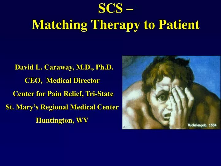 scs matching therapy to patient