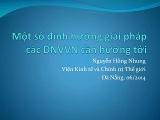 m t s nh h ng gi i ph p c c dnvvn c n h ng t i