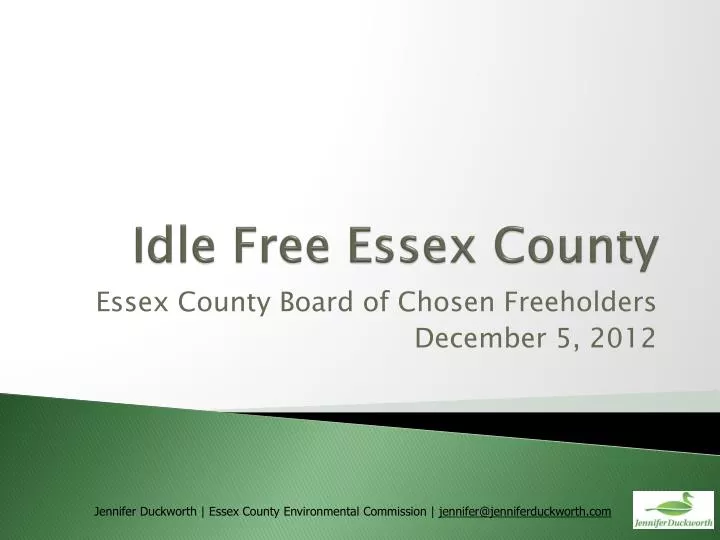 idle free essex county