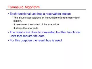 Tomasulo Algorithm