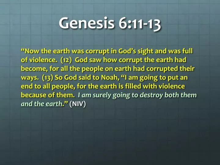 genesis 6 11 13