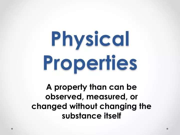 physical properties