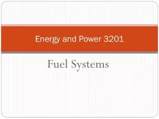 Energy and Power 3201