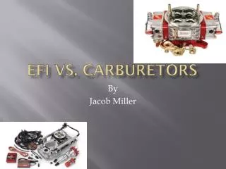 EFI vs. Carburetors