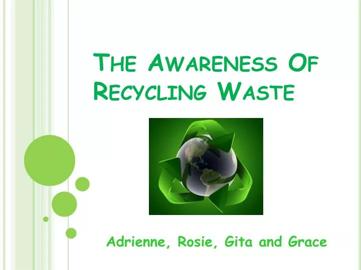 the awareness of recycling waste