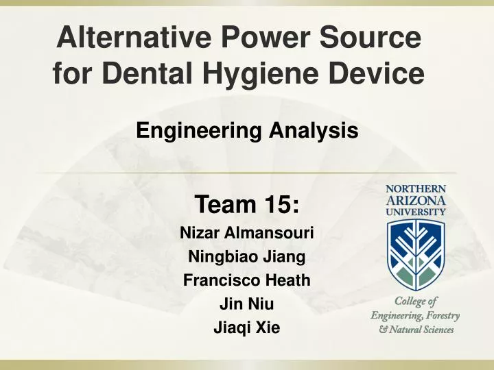 alternative power source for dental hygiene device