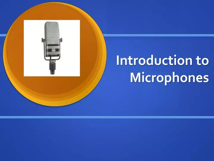 introduction to microphones