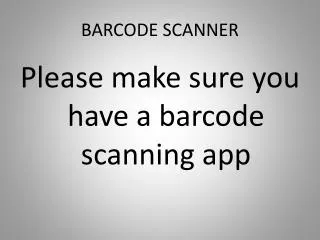 BARCODE SCANNER