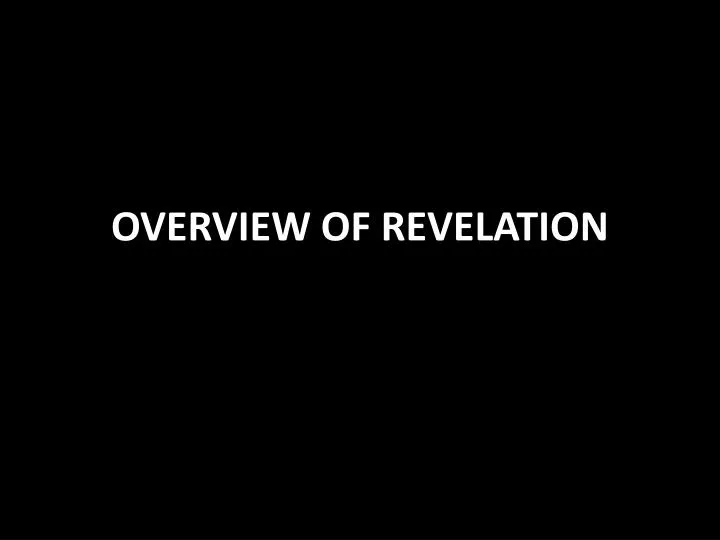 overview of revelation